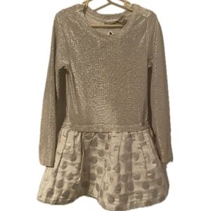 Calvin Klein Silver and Cream Kids Dress